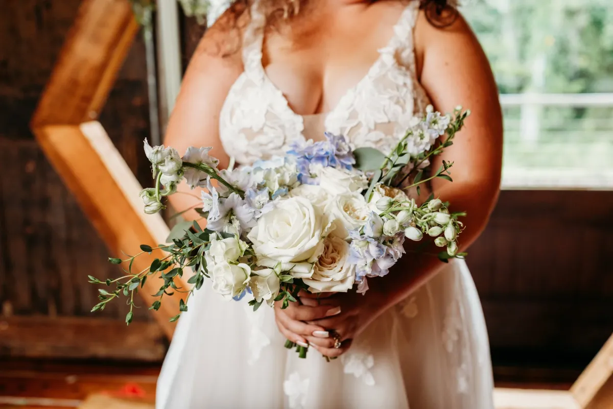 Something Blue bridesmaid bouquet